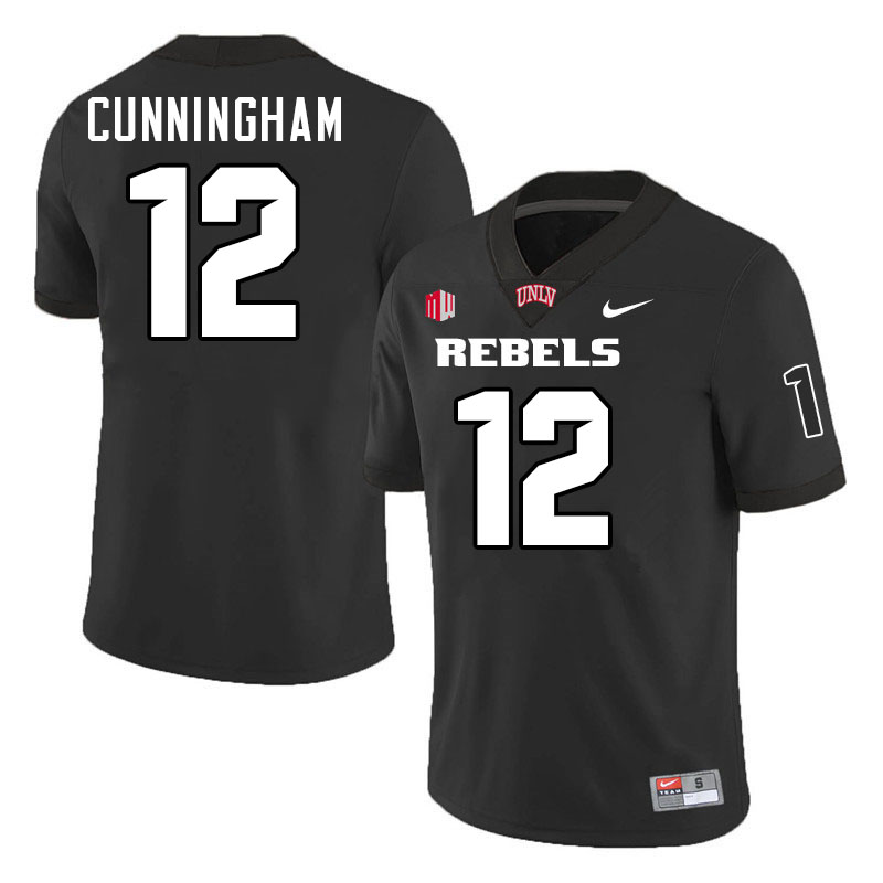 UNLV Rebels #12 Randall Cunningham Jersey Football College Uniforms,Apparels-Black